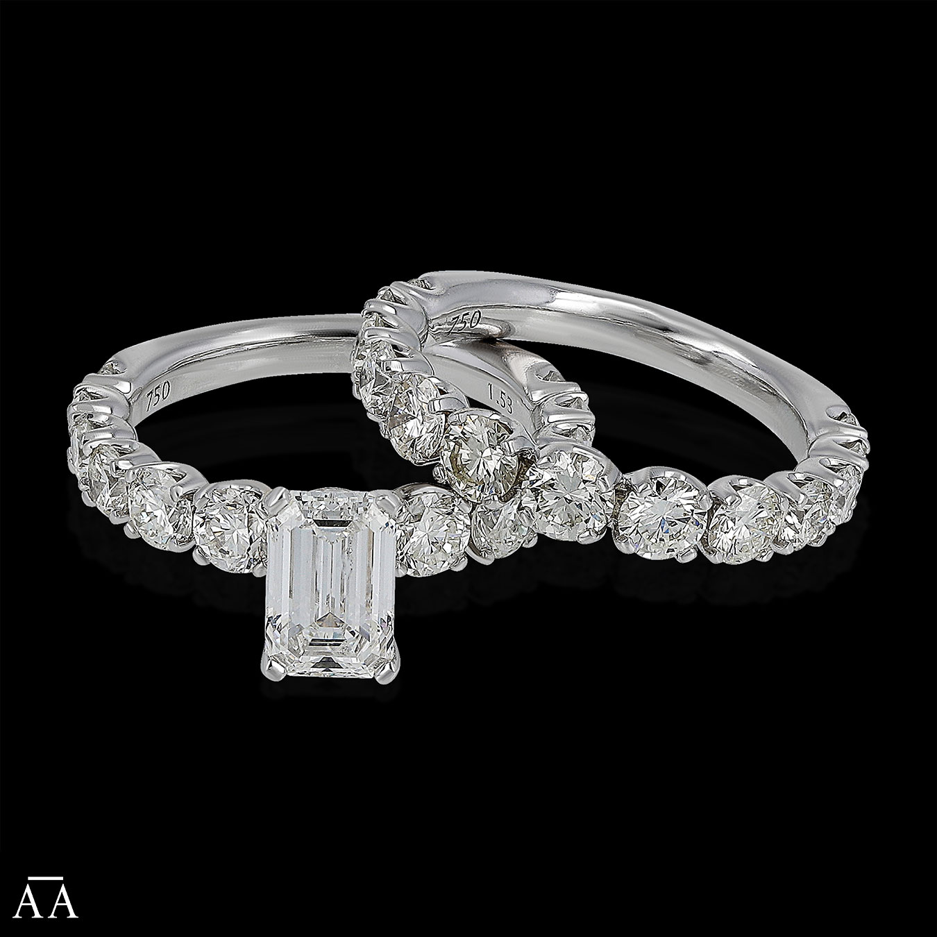 Diamond Solitaire Twin Ring