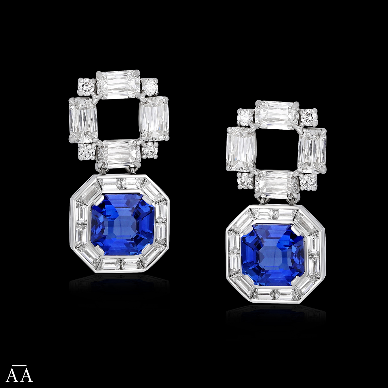 ASHOKA Sapphire Cube Earring